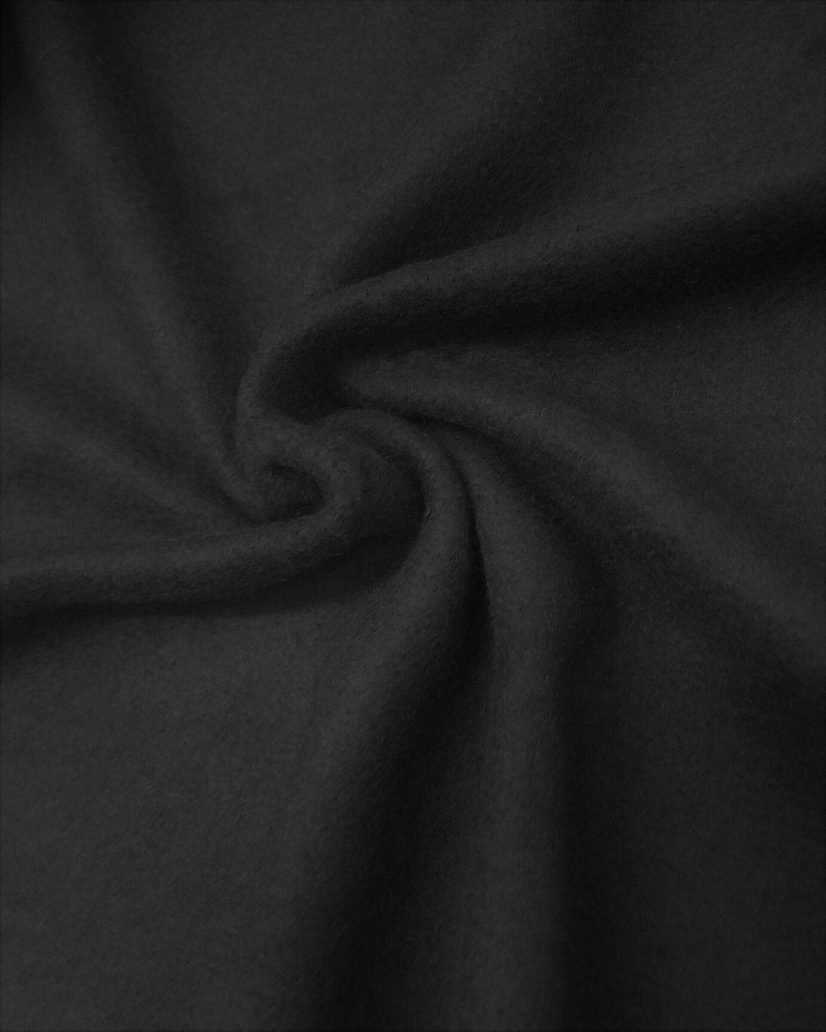 Black Medium Weight Hemp Fleece , 55% Certified Organic Hemp , 45% Certified Organic Cotton , 460gm , 16.2oz , Width 29" Tubular