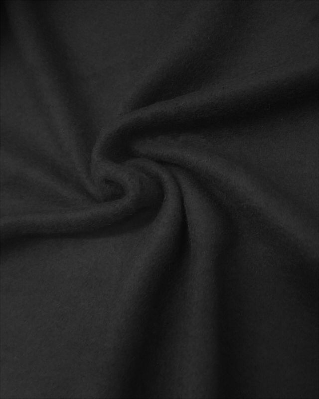Black Medium Weight Hemp Fleece , 55% Certified Organic Hemp , 45% Certified Organic Cotton , 460gm , 16.2oz , Width 29" Tubular