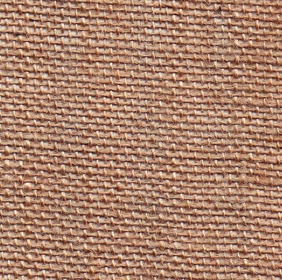 100% Jute Fabric Natural , 2cm Wide Mesh Weave , Width 62/63”