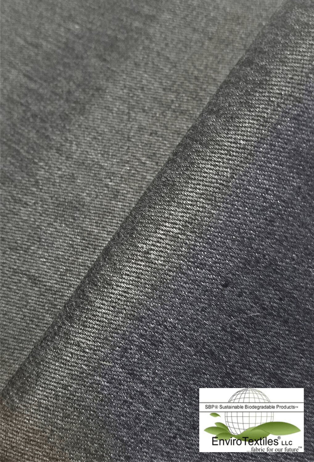 Charcoal Twill, Yarn Dyed Hemp Denim, 77% Hemp, 23% Recycled Poly (PET), Width 57/58