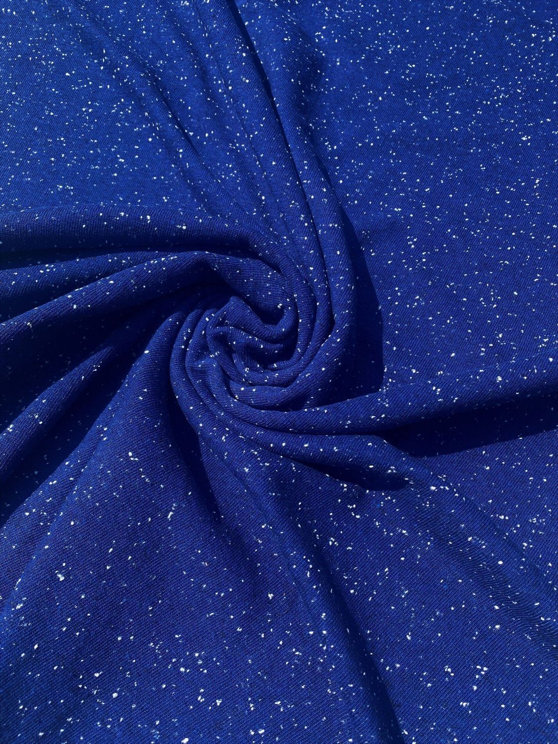 Cosmic Blue Yarn Dyed Hemp Jersey Knit, 55% Hemp, 45% Certified Organic Cotton, Width 30" Tubular, 7.4oz.