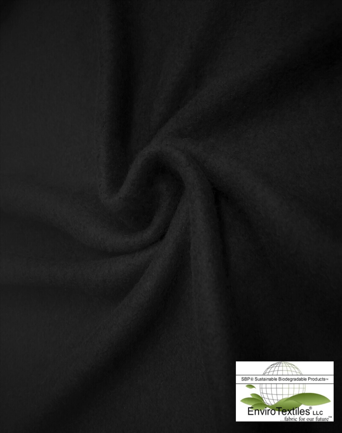 Black Hemp Fleece 55% Certified Organic Hemp 45% Certified Organic Cotton 11.3oz  30