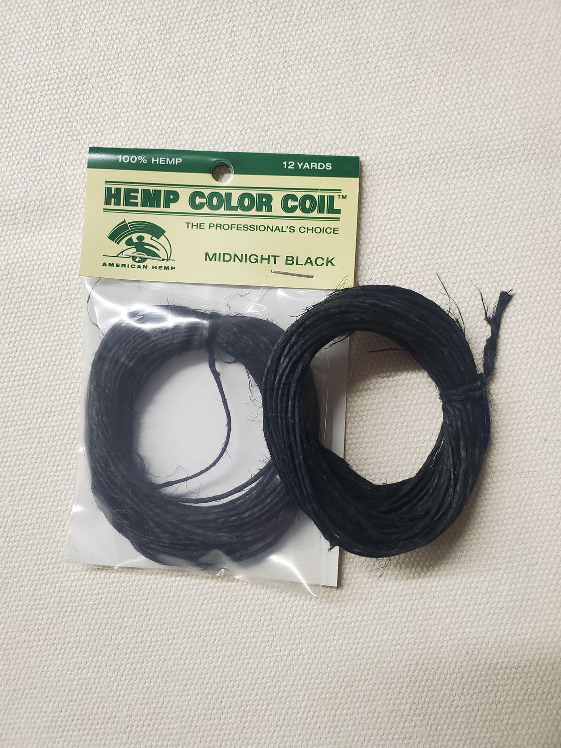 Black Hemp Twine Coil