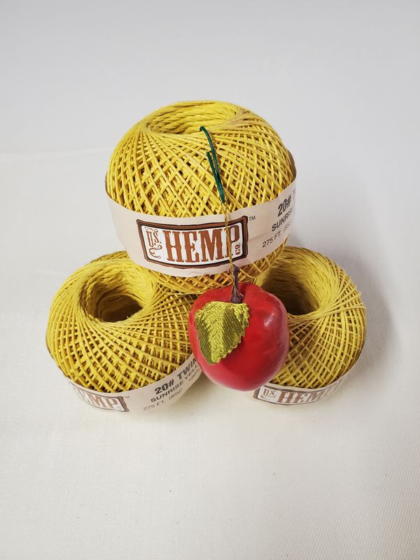 Sunrise Yellow Hemp Twine Ball