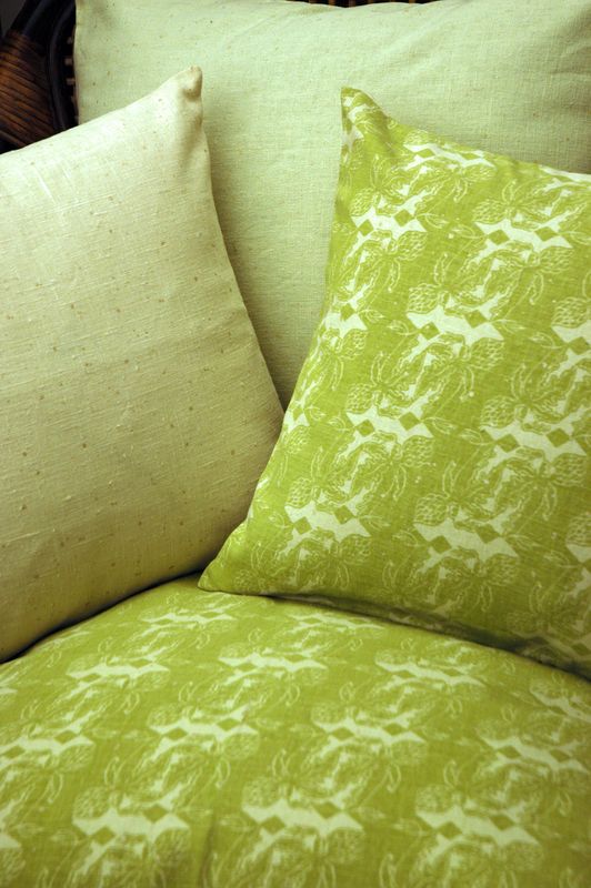 Green Artichoke Hemp Pillow Cover's