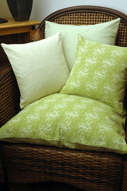 Cream Artichoke Hemp Pillow Cover