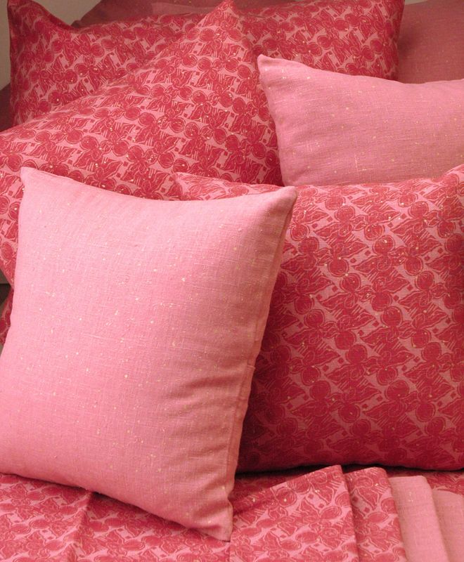 Radish Print Hemp Pillow Cover