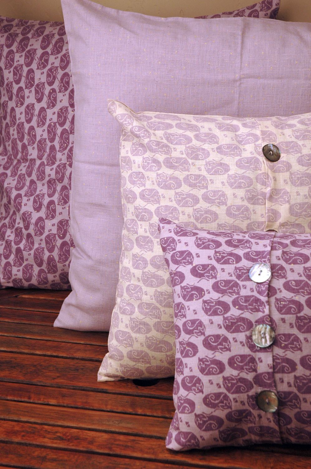 Dark Purple Eggplant Hemp Pillow Cover