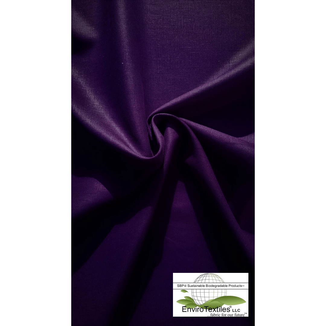 Plum Hempcel® Fabric Plain Weave, 55% Hemp, 45% Lyocell, Wdth 57/58