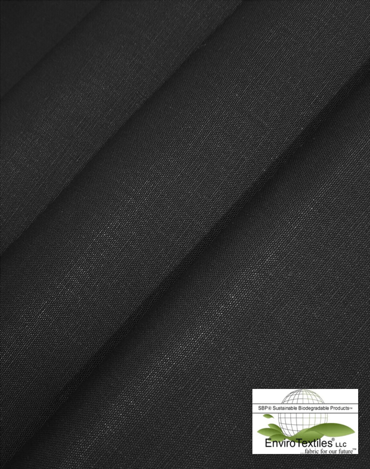 Black Light Weight Hemp Canvas , 55% Certified Organic Hemp , 45% Certified Organic Cotton ,  Plain Weave , 12oz