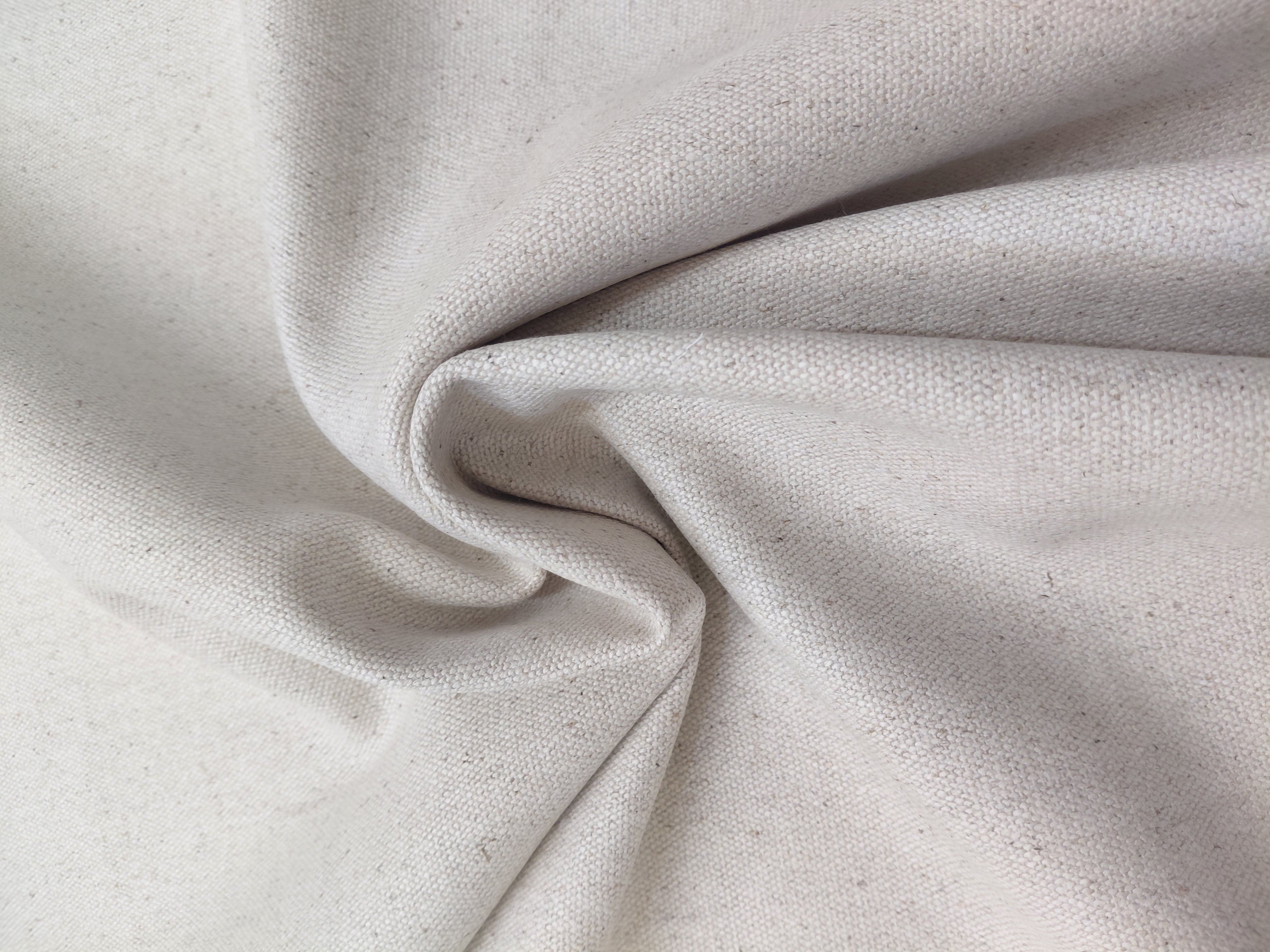 Greige Washed NATURAL Canvas, 55% Certified Organic Hemp, 45% Certified Organic Cotton, Width 57/58”, 12oz, Pre-Shrunk