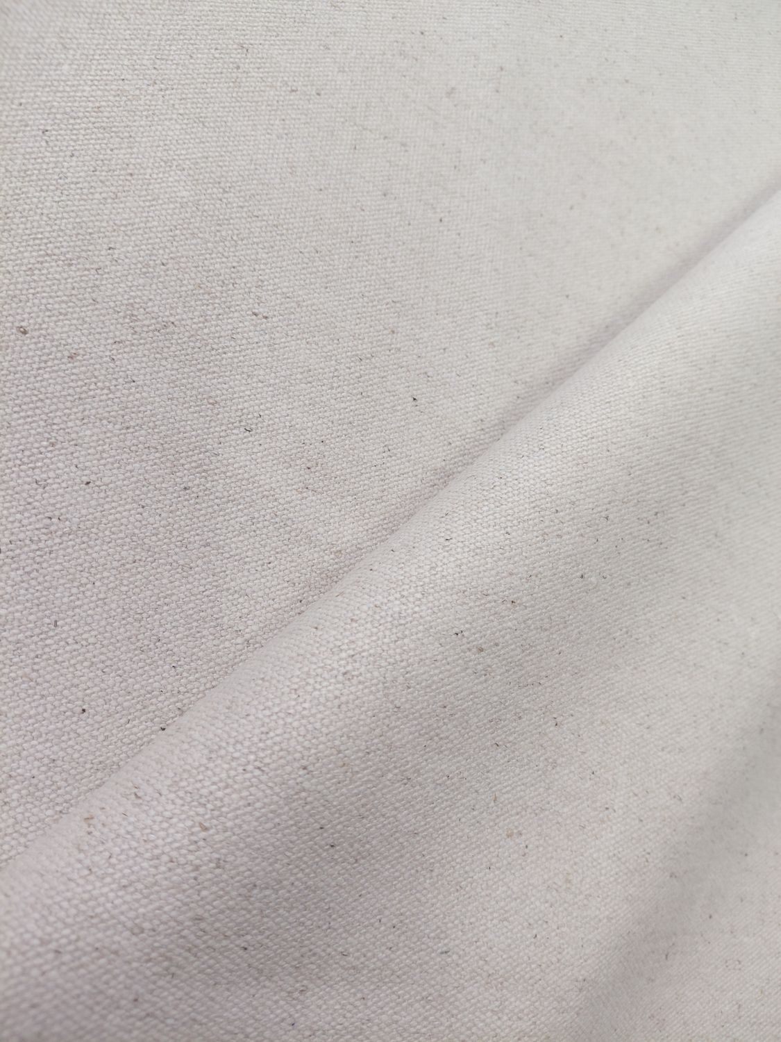 Greige Washed NATURAL Canvas, 55% Certified Organic Hemp, 45% Certified Organic Cotton, Width 57/58”, 12oz, Pre-Shrunk