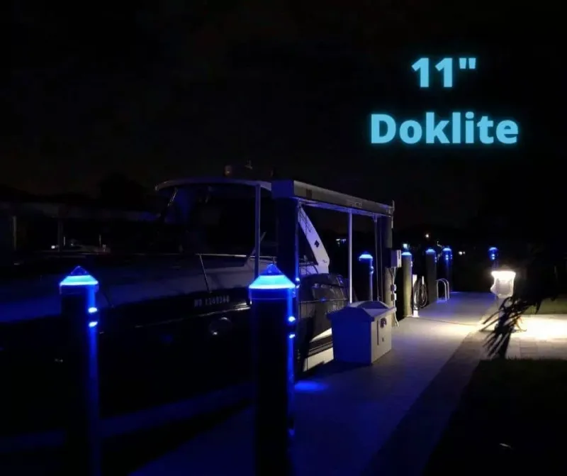 Doklite® Blue Solar Dock Light – 11 Inch Cap