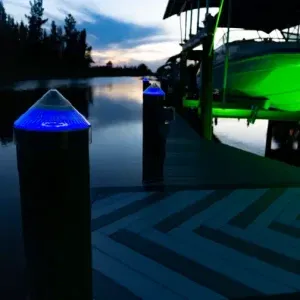 Doklite® Blue Solar Dock Light – 11 Inch Cap
