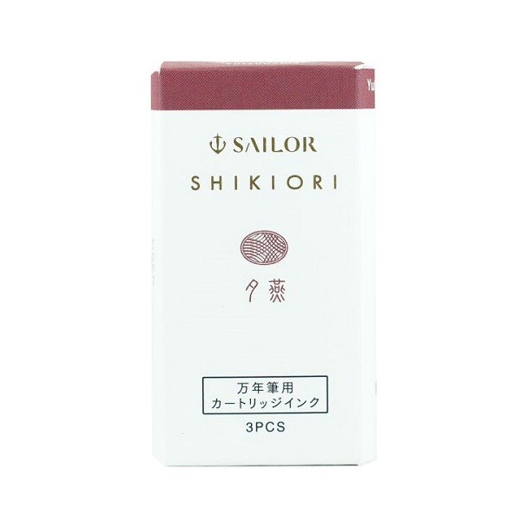 Sailor Shikiori Fountain Pen Ink Cartridge, Color: Yuben Red