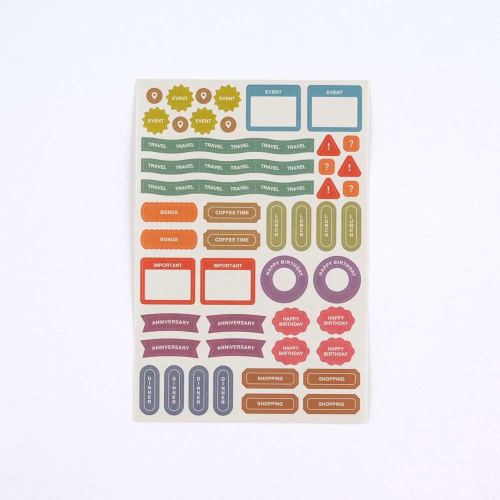 Hobonichi Sticker Set - &#39;Tsuki no Iro&#39; Schedule