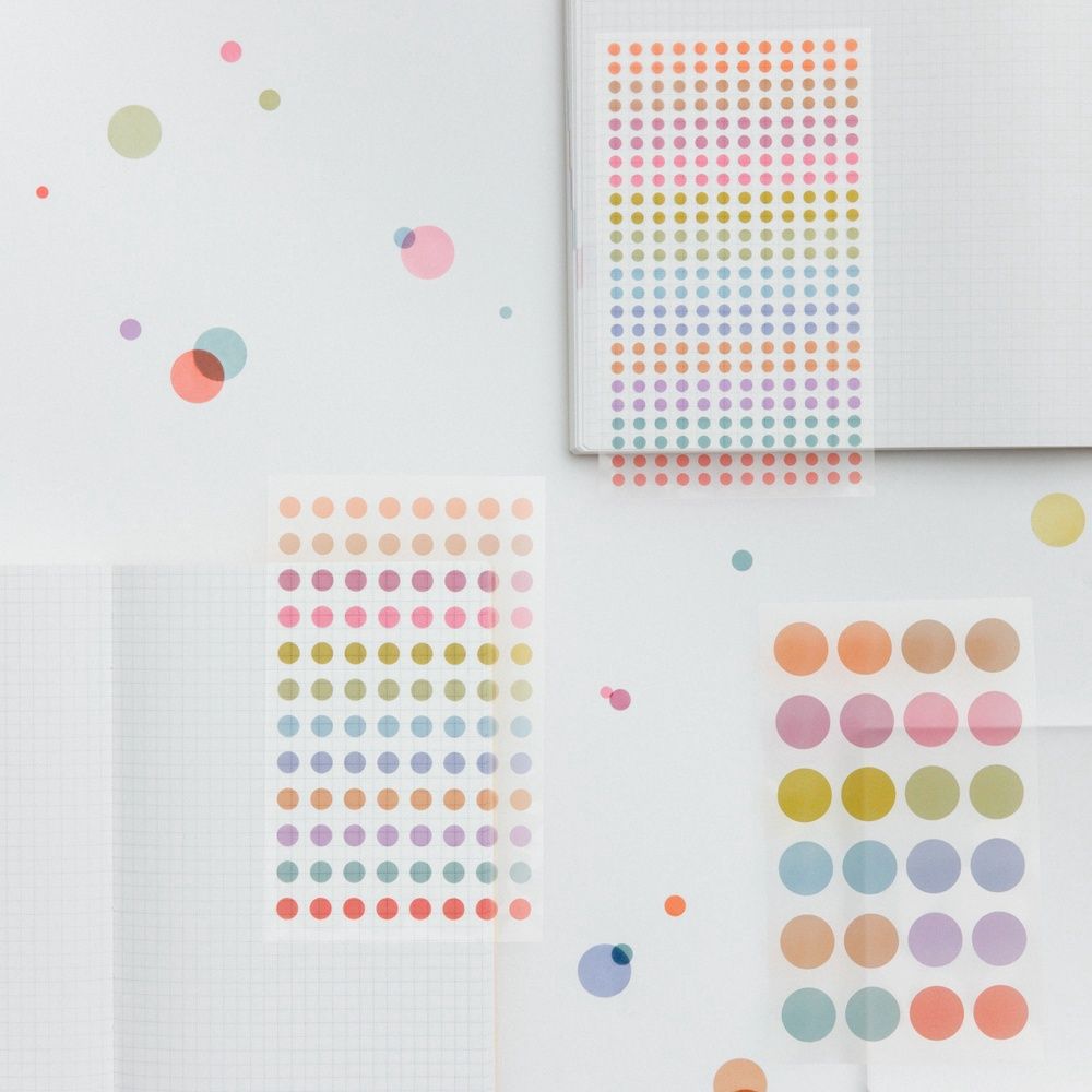 Hobonichi Transparent Dot Stickers - &#39;Tsuki no Iro&#39;