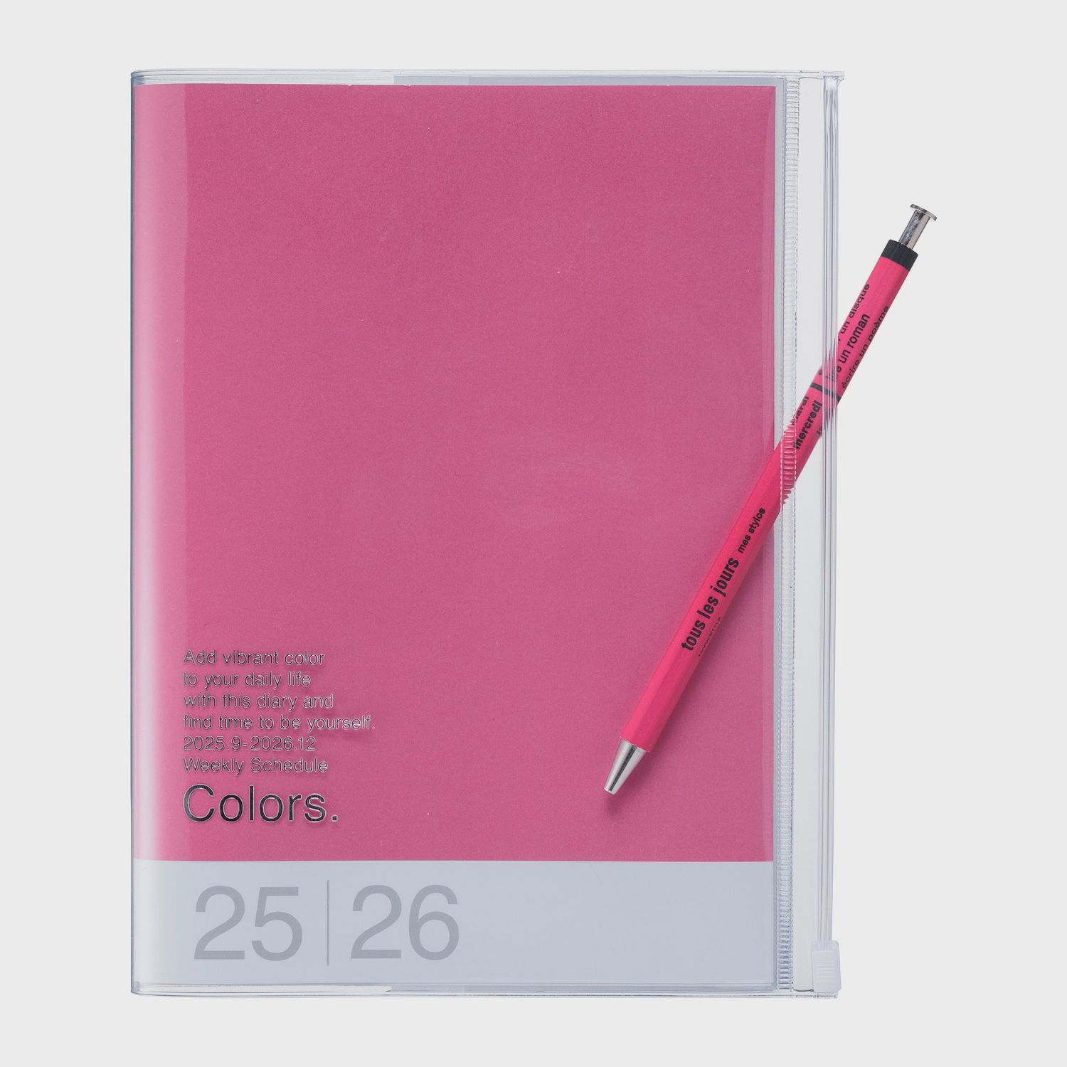 Mark&#39;s &#39;Colors&#39; Weekly Vertical Planner 2026 - A5 Pink