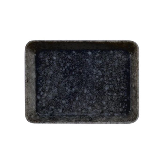 Melamine Marbled Desk Tray, Color: Black, Size: Small