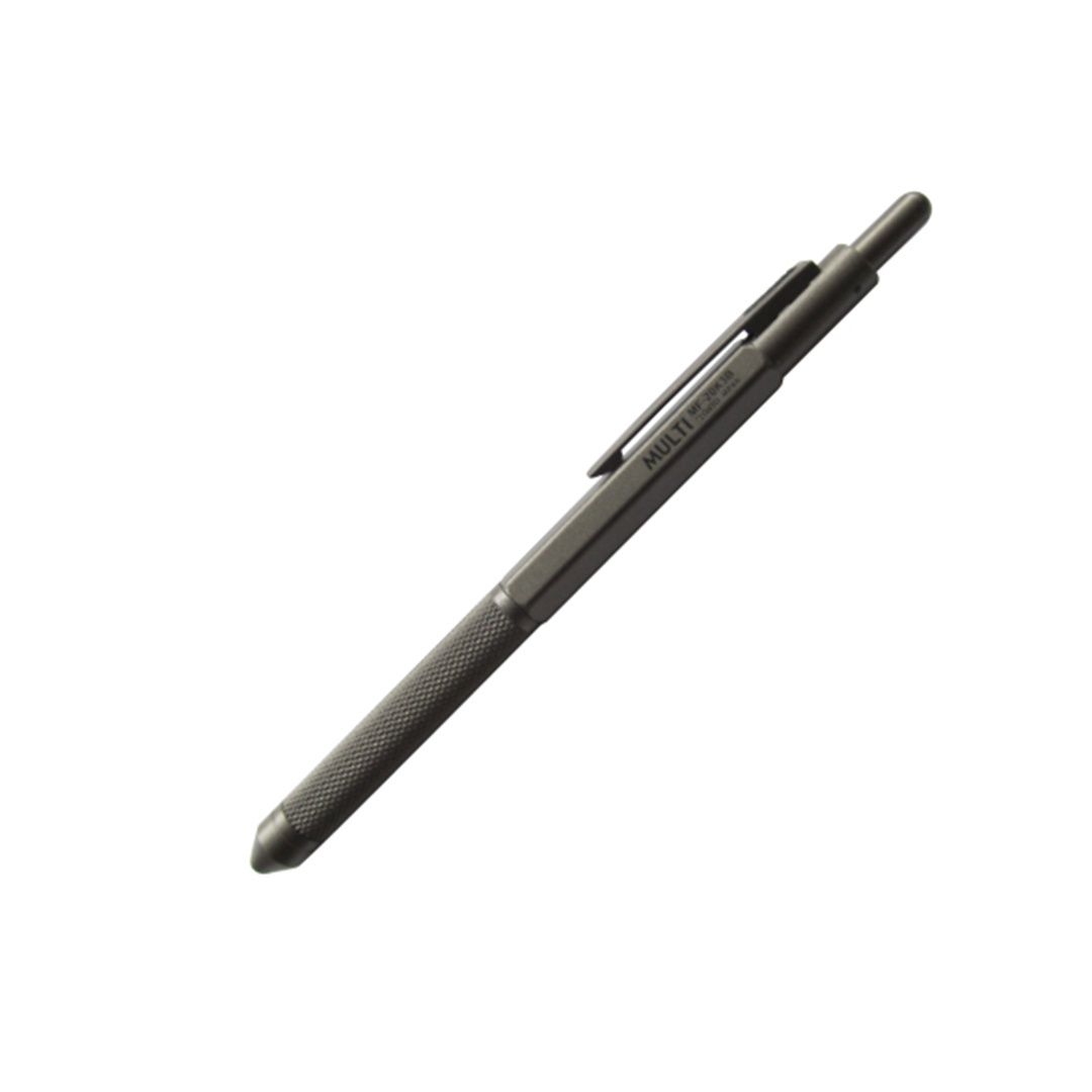 Multi Function Pen 2+1 Knurling Model, Color: Metallic gray
