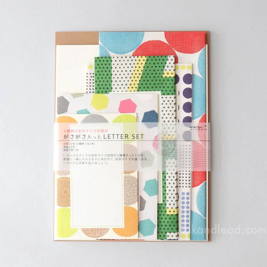 MIDORI Letter Set Multipack, Style: Geometric