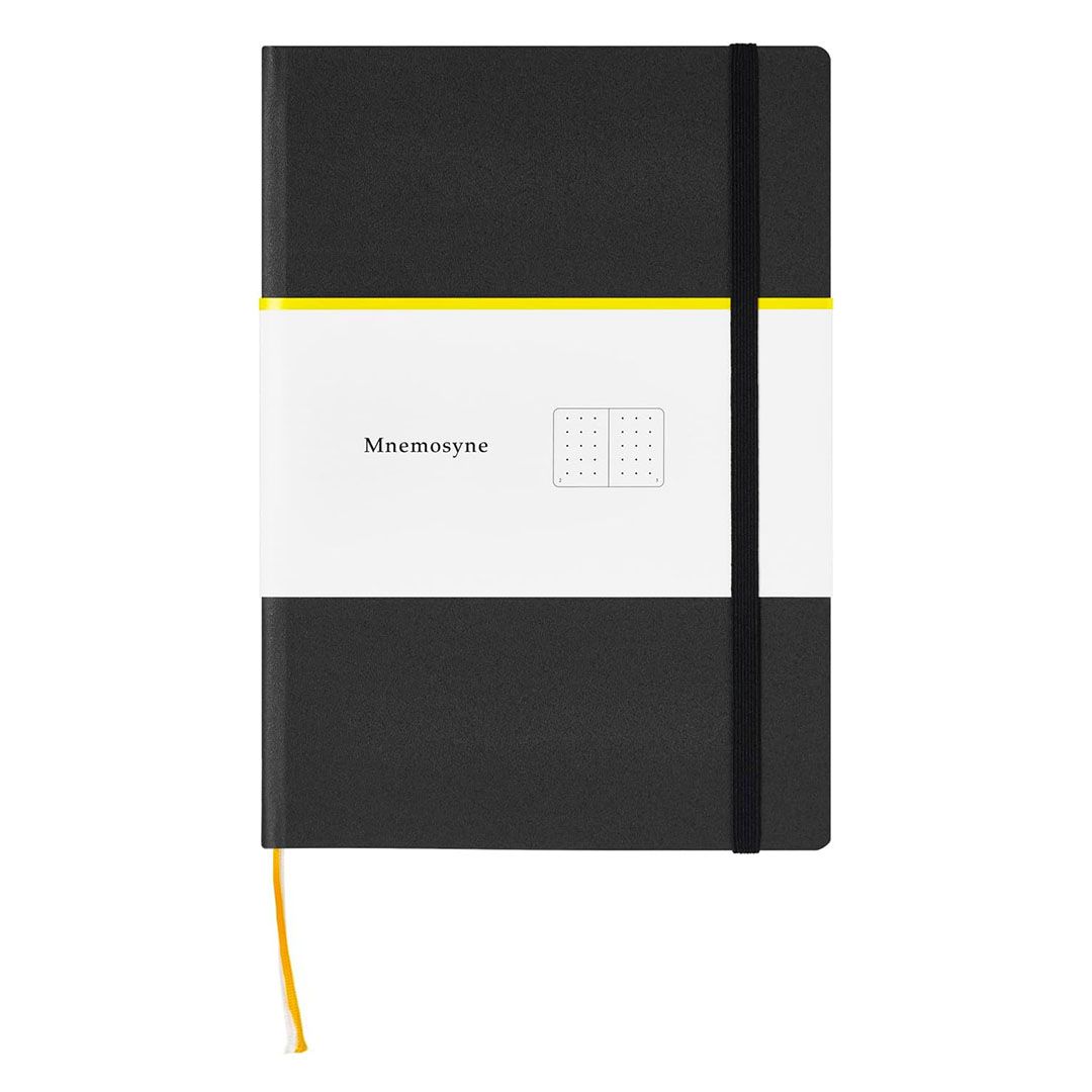 Mnemosyne Hardcover Journal - A5 - Dot Grid, Color: Black