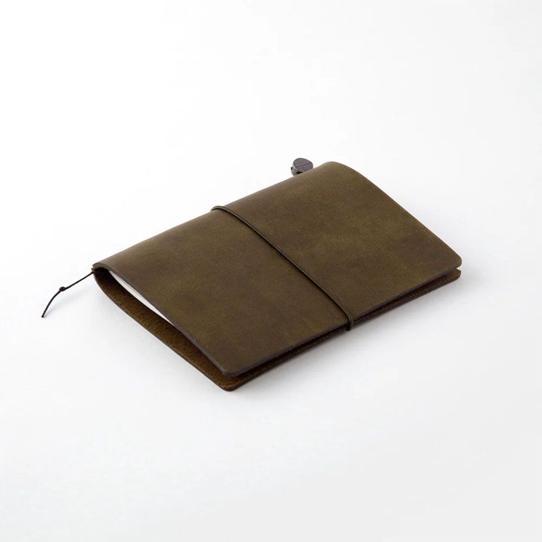 Traveler's Notebook Leather Cover, Color: Olive, Size: Passport