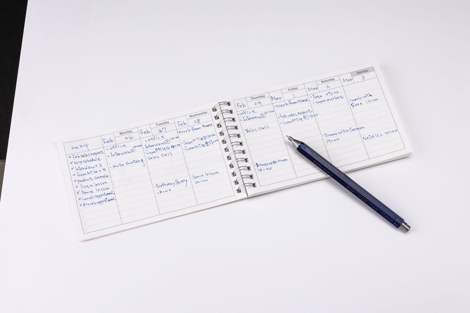 MARK'S Dayfree Weekly Schedule