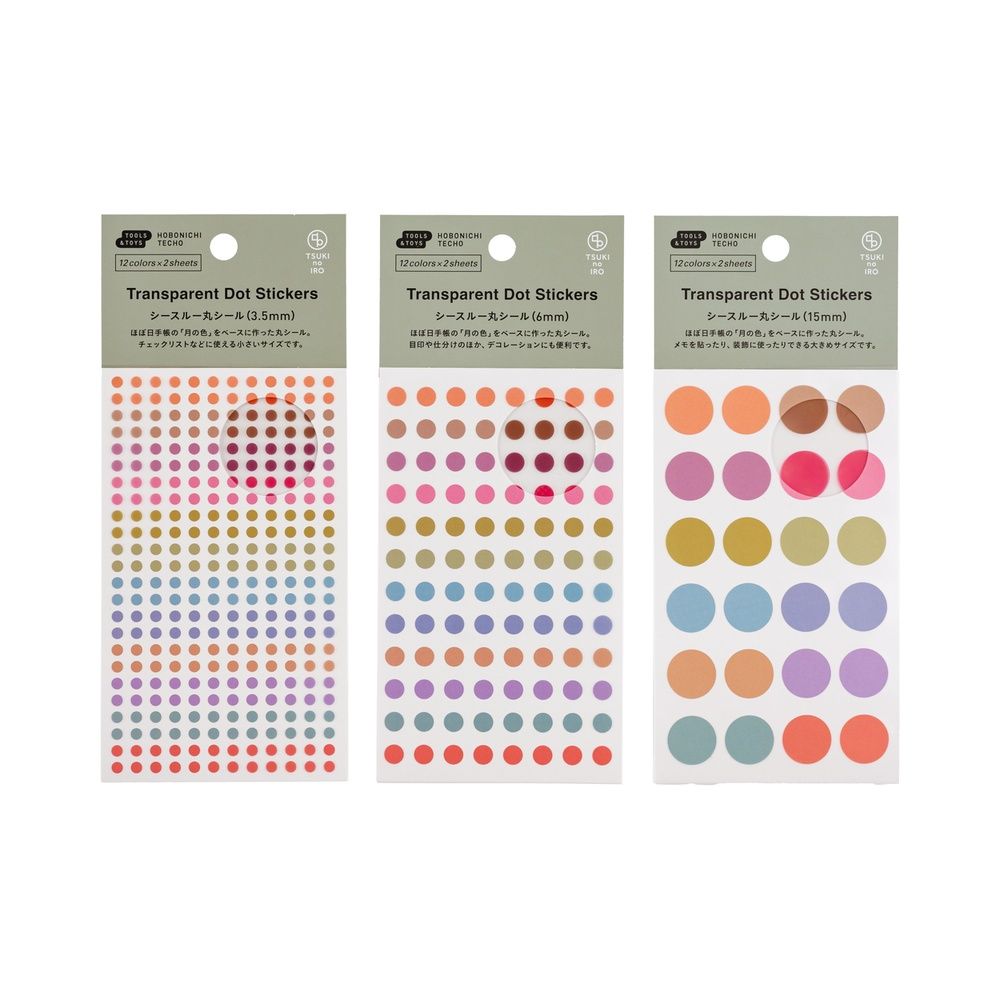 Hobonichi Transparent Dot Stickers: TSUKI no IRO