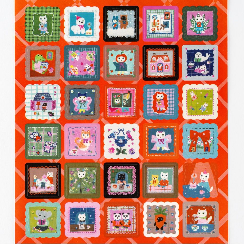 Hobonichi Stickers: Yumi Kitagishi - Daily Life of White Cat