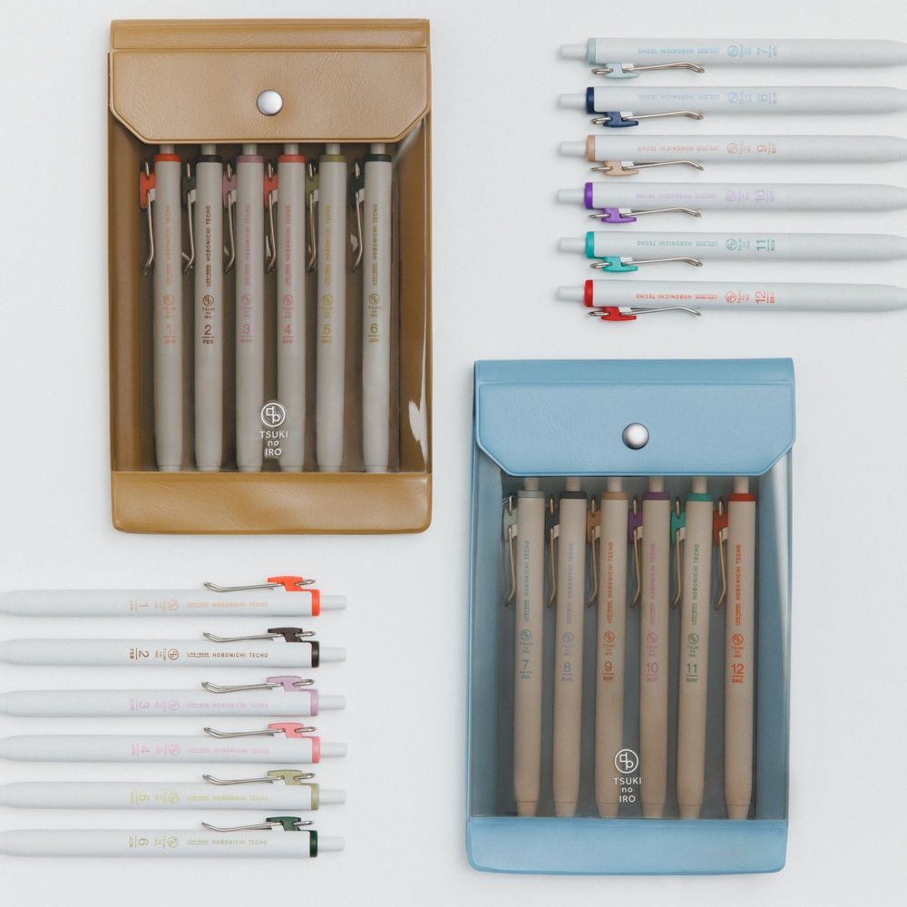 Hobonichi uni-ball ONE Pen Set with Case: TSUKI no IRO (Jan-Jun)