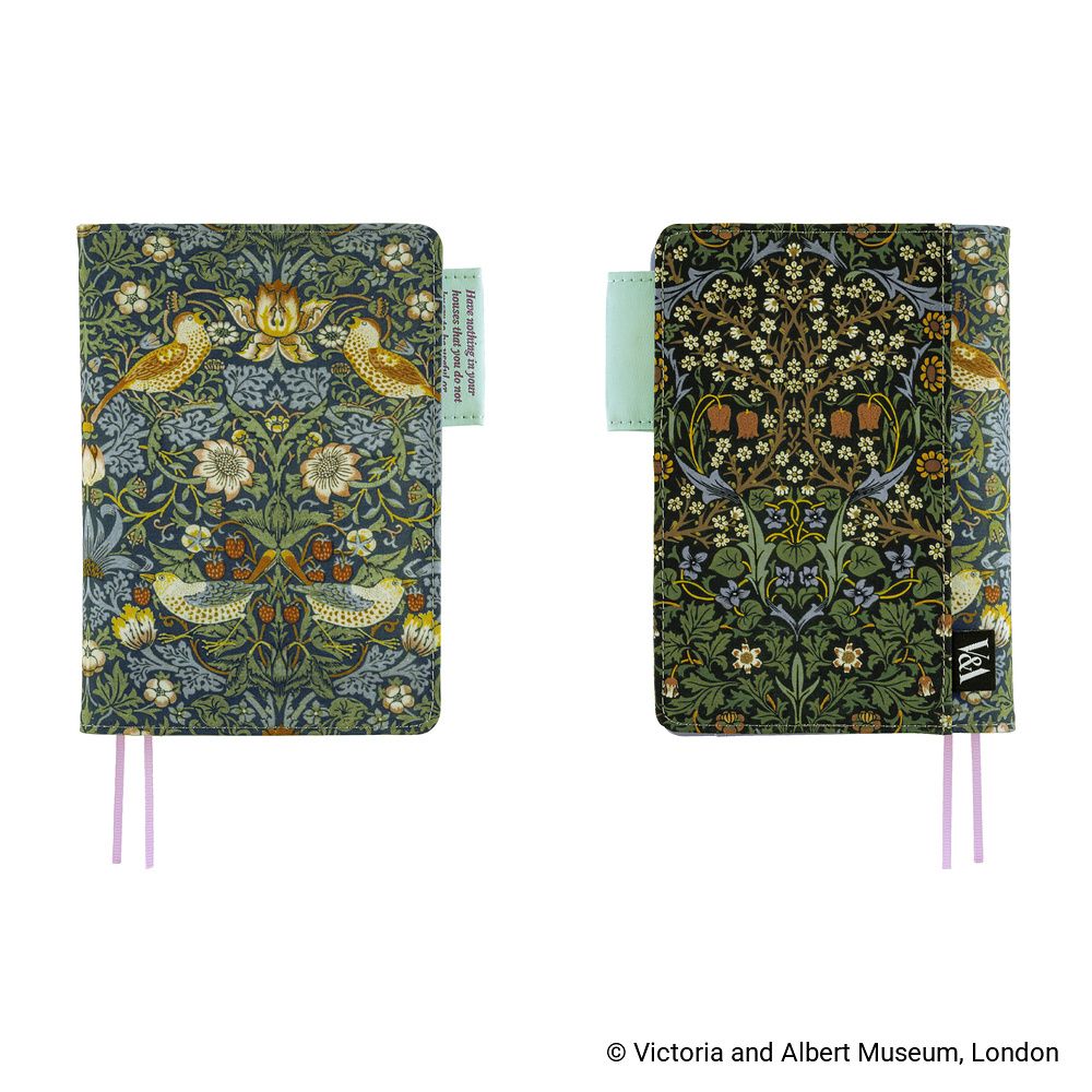 Hobonichi A6 Techo Cover: V&amp;A Series - Strawberry Thief, Size: A6