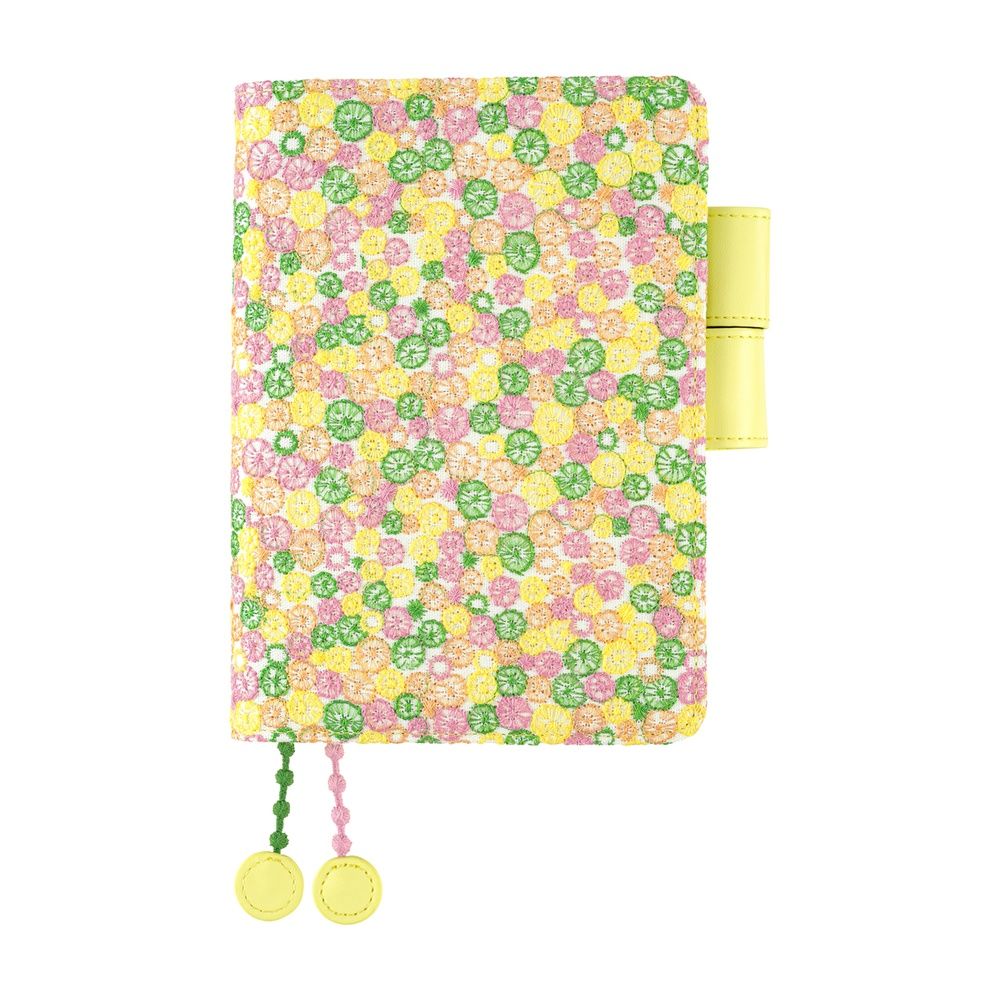 Hobonichi Techo Cover: minä perhonen, Color: Skyful Fabric in Yellow, Size: A6