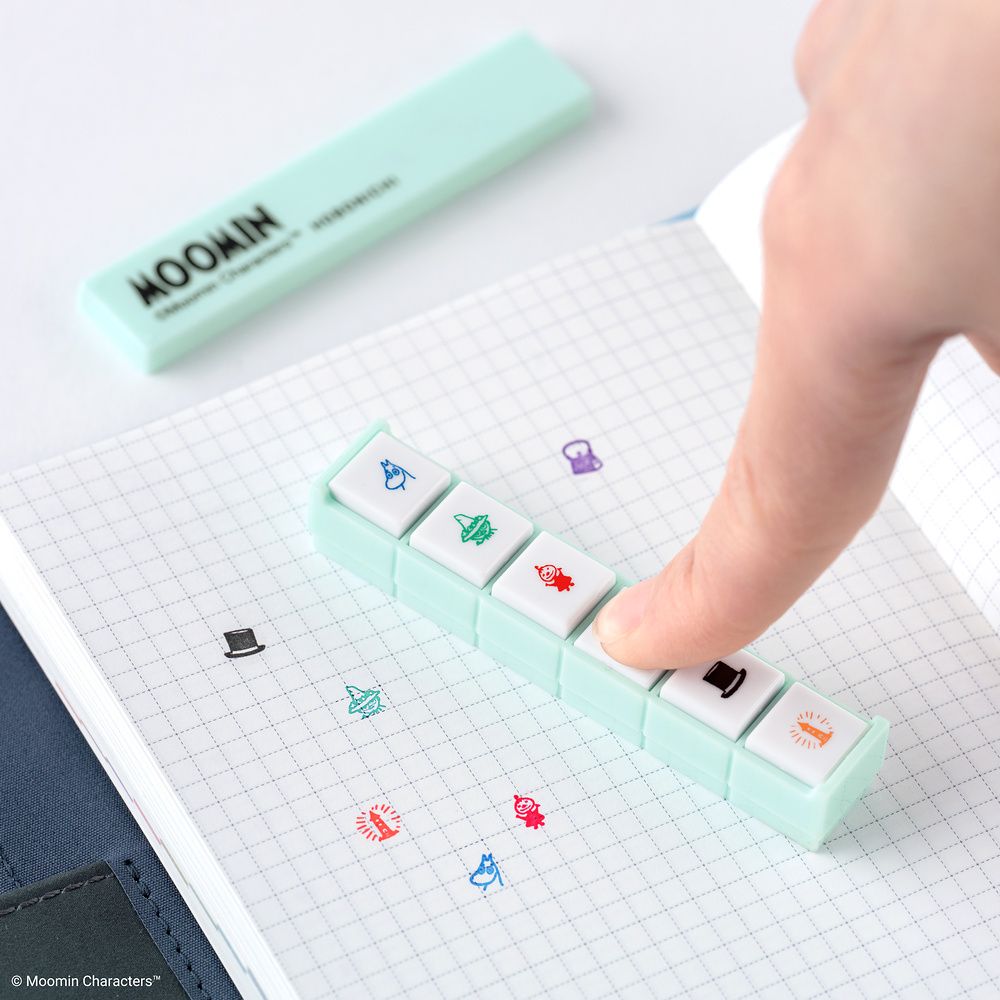 KODOMO NO KAO x Hobonichi: Pochitto6 Push-Button Stamp - Moomin