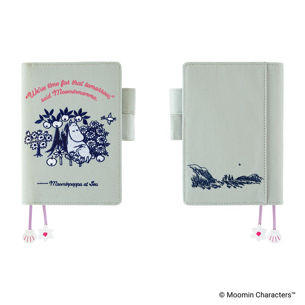 Hobonichi Techo Cover: Moomin - My Yard, Color: Pale Mint, Size: A6