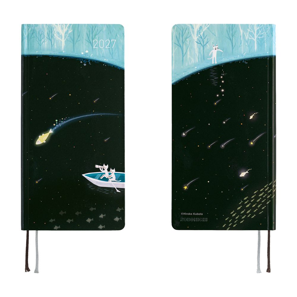 Hobonichi Weeks 2027 (English): Hiroko Kubota - Meteor Shower in the Light Blue Forest
