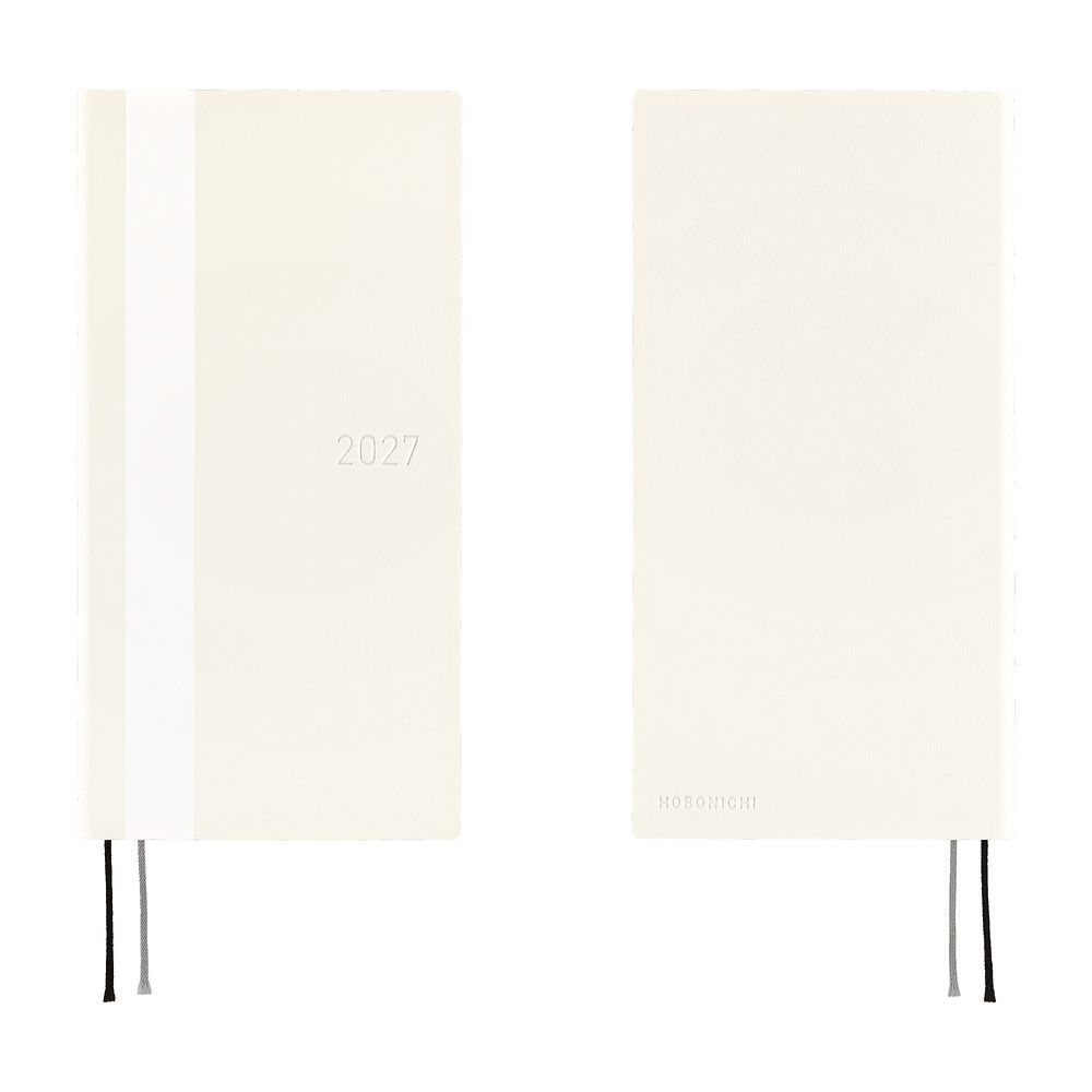 Hobonichi Weeks 2027 (Japanese): White Line - Ivory