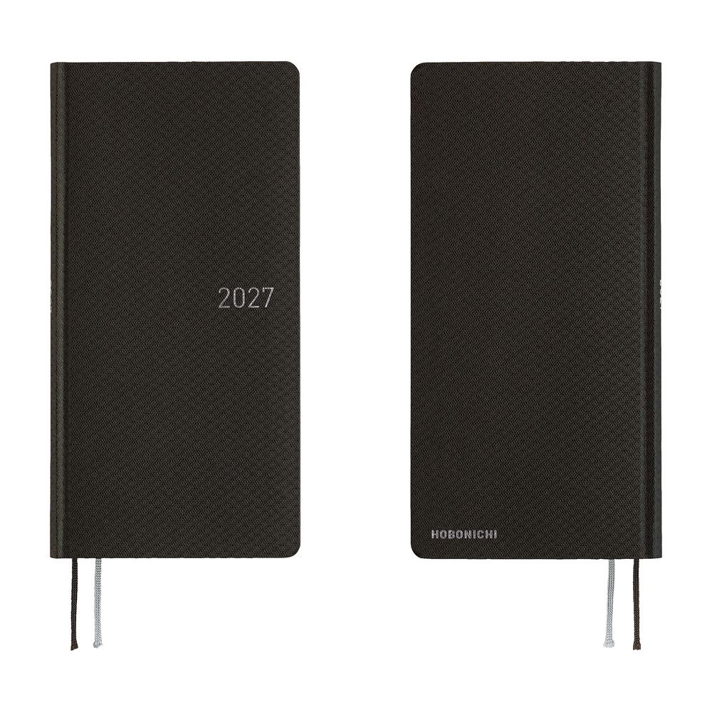 Hobonichi Weeks 2027 (Japanese): Paper Series - Black Argyle