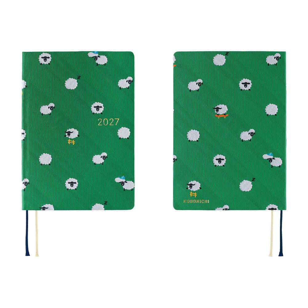 Hobonichi A6 HON 2027 (Japanese): Bow &amp; Tie - Sheep Sheep Sheep
