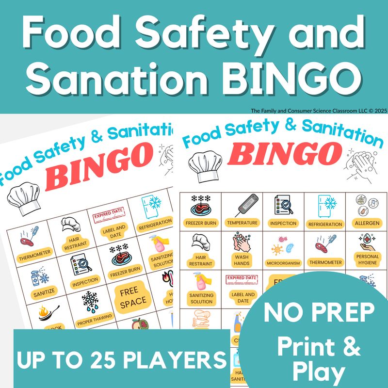 Food Safety and Sanitation BINGO | FCS and Culinary