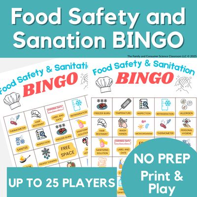 Food Safety and Sanitation BINGO | FCS and Culinary