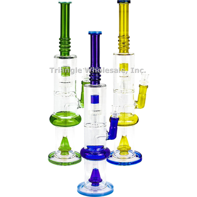 18 inch Double Perc Water Pipe
