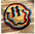 Trippy Rug Smily Face, Size: 23.6&quot; X 23.6&quot;
