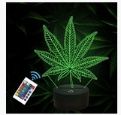 3D Illusion Leaf Lamp With Remote Control