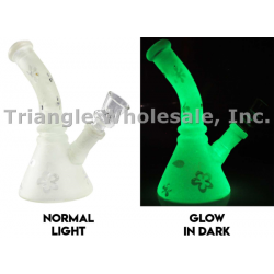 6&quot; WATER PIP SINGLE PERC - GLOW IN THE DARK