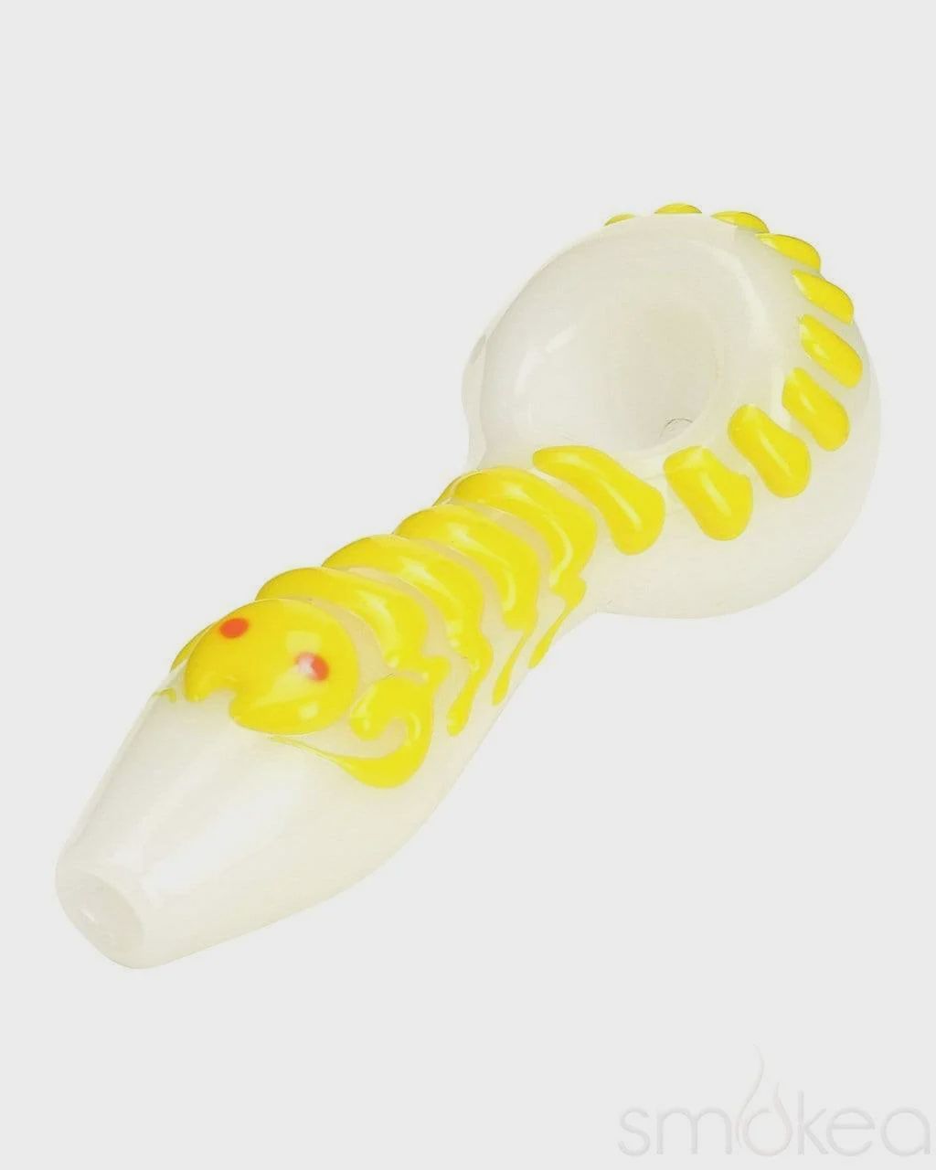 GLOW IN THE DARK SCORPION SPOON PIPE, Color: WHITE/YELLOW