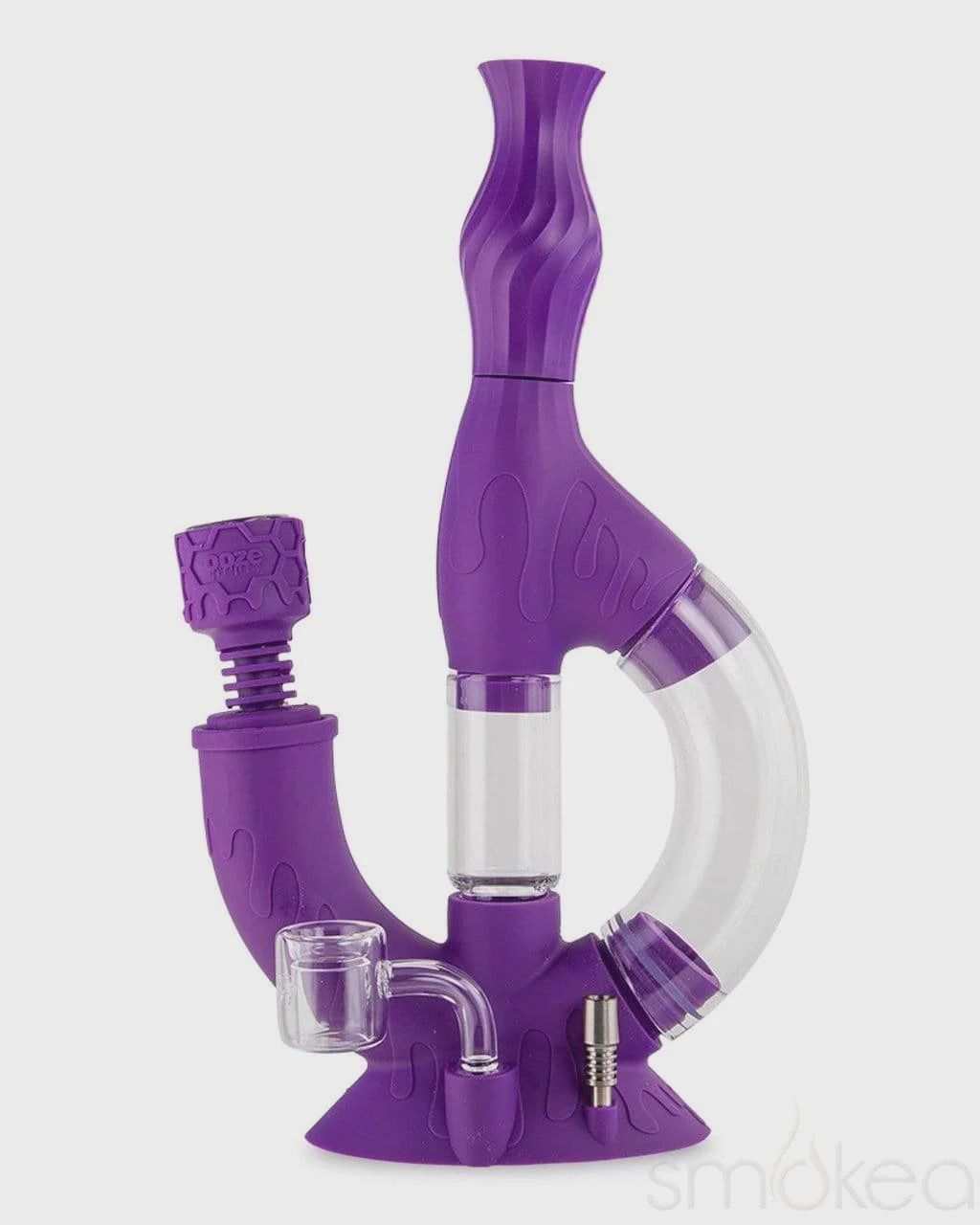SILICONE WATER PIPE &amp; NECTAR COLLECTOR, Color: ULTRA PURPLE