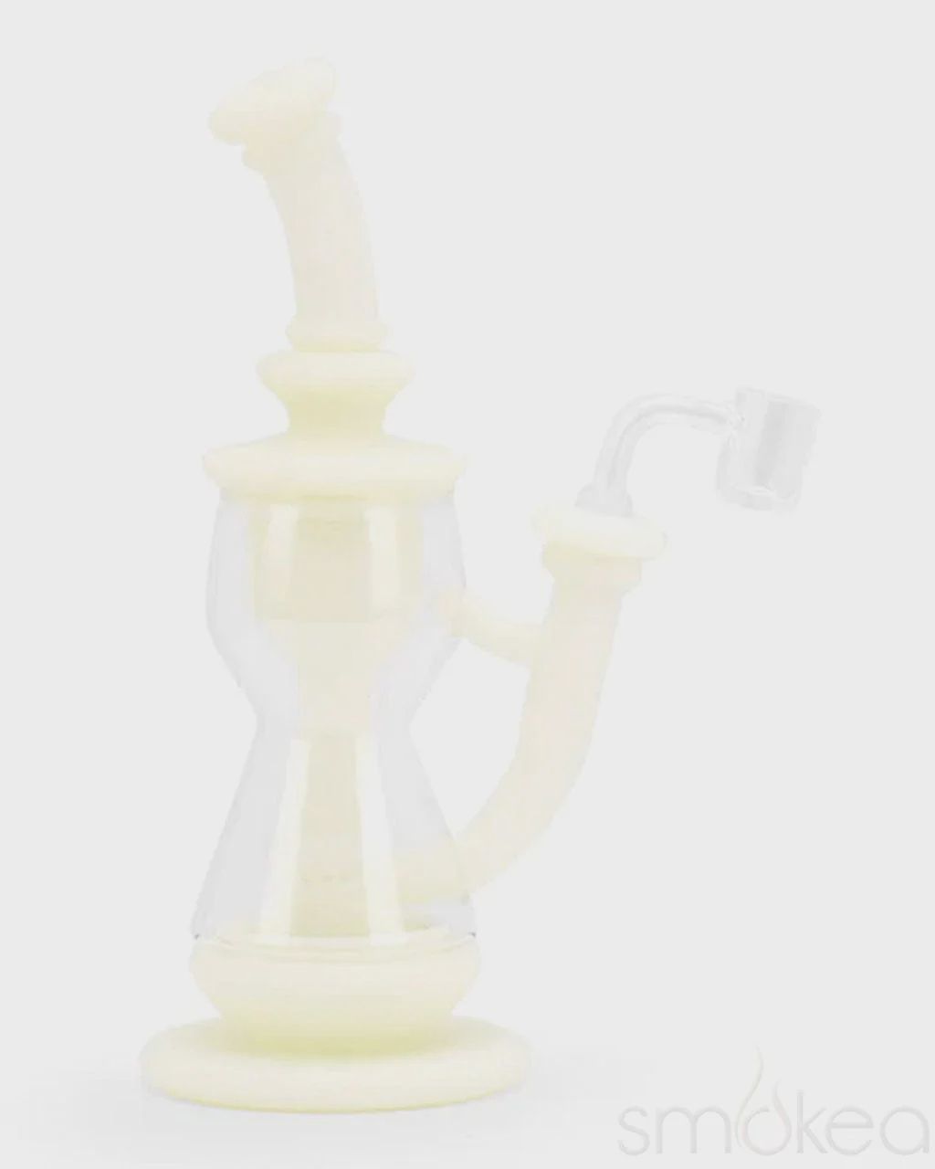 10&quot; DELUXE SILICONE INCYCLER DAB RIG, Style: UV TITANIUM WHITE