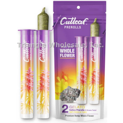 CUTLEAF 2PK THCa PRE-ROLLS, Flavor: GELATO(SATIVA)