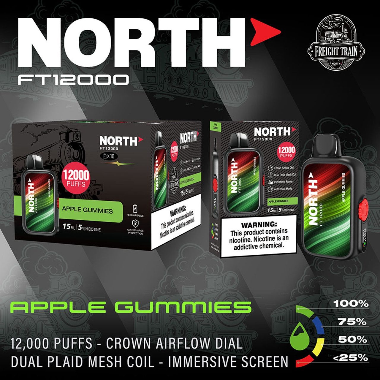 FT12000, Flavor: APPLE GUMMIES